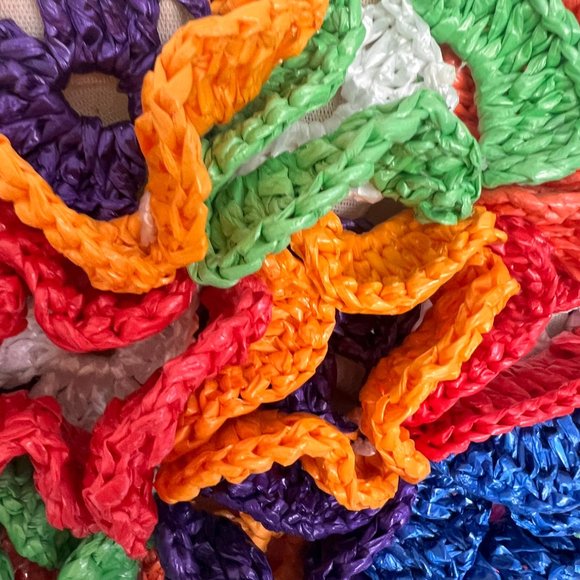 Bright Colored Crochet Purse/Handbag - Handmade 90's - Picture 3 of 10